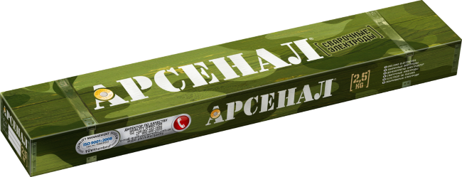 Электроды сварочные Арсенал МР-3, ф 3 мм (уп-2,5 кг) купить недорого в Москве